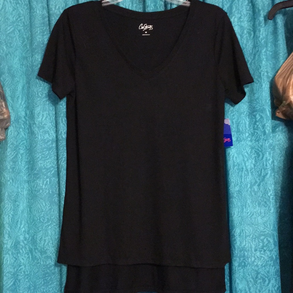 Black shirt with slit on the side